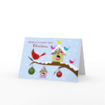 Colourful Birds Christmas Holiday cards