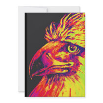 Colourful Birds Head and Beak, Yellows and Reds
