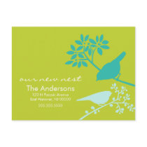 Colourful Birds Moving Announcements Postcards