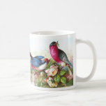 Colourful Birds, Roses & Waterspout Coffee Mugs