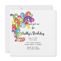 Colourful Birthday Party Invitation