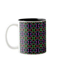 colourful black dots pattern coffee mugs