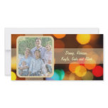 Colourful Blurry Lights Holiday Photo Card photo cards
