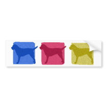 Colourful Border Terrier Silhouettes