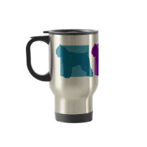 Colourful Bouvier des Flandres Silhouettes Mug