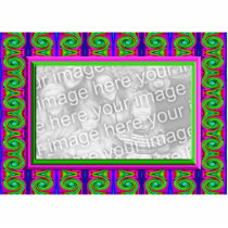 colourful bright curls photo frame