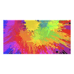 Colourful Bright Ink Splat Design Vector photo cards