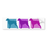 Colourful Brittany Spaniel Silhouettes bumper stickers