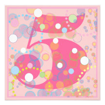 Colourful Bubbles Any Age Birthday Party Invitatio