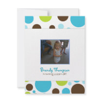 Colourful Bubbles Birthday Party Invitation