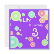 Colourful Bubbles Invitations