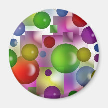 Colourful bubbles magnets