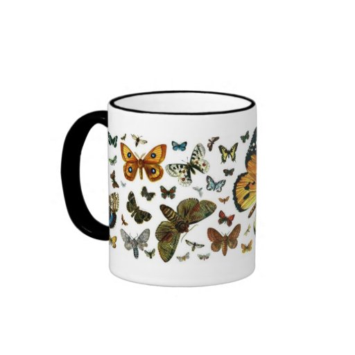 Colourful Butterflies Antiquarian Image Bookmark Coffee Mug