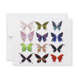Colourful butterflies invitations