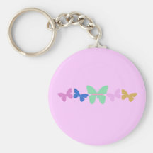 Colourful butterflies keychain
