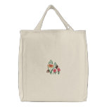 Colourful Butterflies on Flowers Embroidered Bag embroidered bags