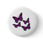 Colourful Butterfly Butterflies buttons