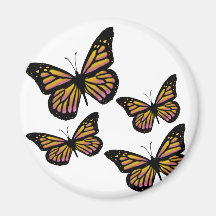 Colourful Butterfly Butterflies Refrigerator Magnets