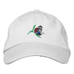Colourful Butterfly on Plant Embroidered Cap embroidered hats