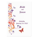 Colourful Butterfly Save the Date for Weddings business cards