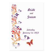 Colourful Butterfly Save the Date for Weddings Business Cards