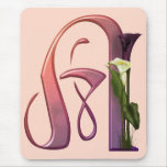 Colourful Calla Initial A Mouse Mat