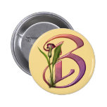 Colourful Calla Initial B Pin