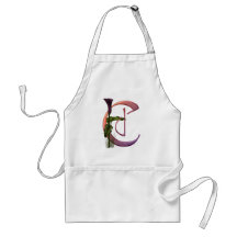 Colourful Calla Initial C Apron