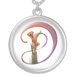 Colourful Calla Initial D Personalized Necklace