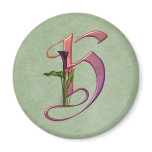 Colourful Calla Initial H magnets