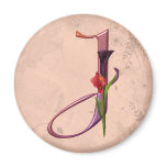 Colourful Calla Initial J magnets