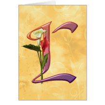 Colourful Calla Initial L Cards
