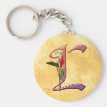 Colourful Calla Initial L Keychains