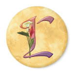 Colourful Calla Initial L magnets