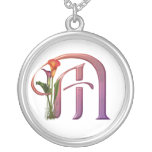 Colourful Calla Initial M Jewelry