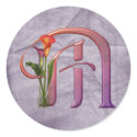 Colourful Calla Initial M stickers