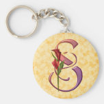 Colourful Calla Initial S Key Chain