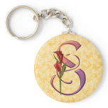 Colourful Calla Initial S Key Chain