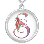 Colourful Calla Initial S Personalised Necklace