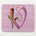 Colourful Calla Initial V mousepads
