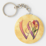 Colourful Calla Initial W Key Chains