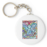 Colourful Cancer Angel Painting keychains