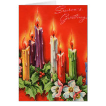 Colourful CAndles Seasons Greetings Card