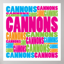 Colourful Cannons Poster
