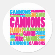 Colourful Cannons Round Stickers