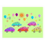 Colourful Cars C7 Post Cards