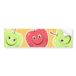 Colourful cartoon apples bumper stickers bumper stickers