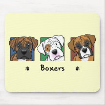 Colourful Cartoon Boxers Mouse Pads