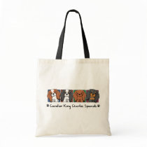 Colourful Cartoon Cavalier King Charles Spaniels Bags