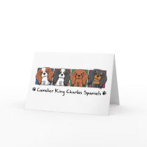 Colourful Cartoon Cavalier King Charles Spaniels